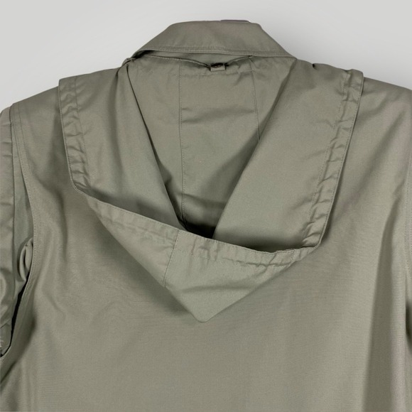 Etienne Aigner Vintage Belted Short Greenish Trench Coat Woman's‎ 10 Classic - Picture 15 of 16